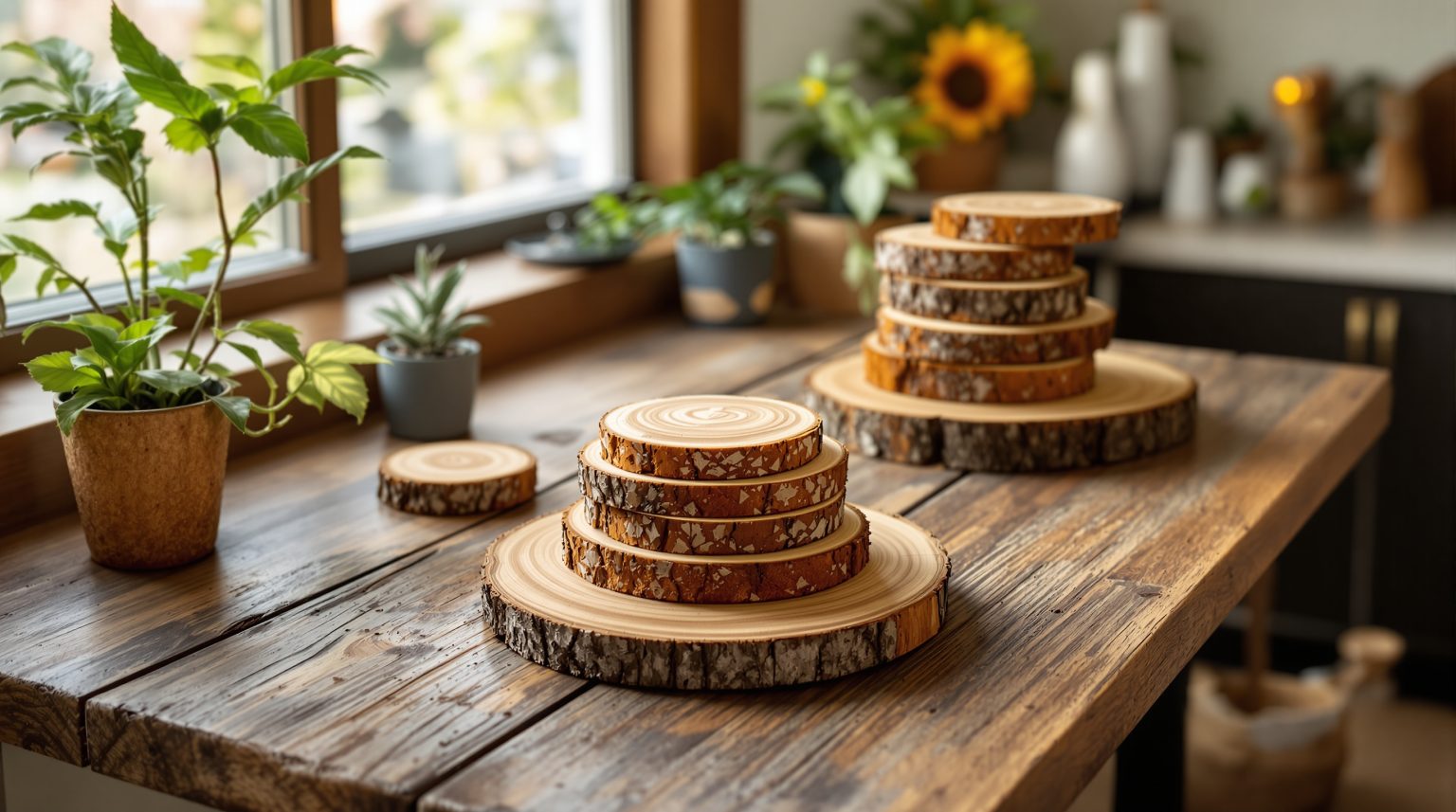 Que faire avec des rondelles de bois : 10 idées créatives pour décorer votre maison